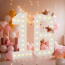 Light Up Numbers LOBOOM 4FT Tall Giant Number 16