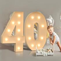 Light Up Numbers Marquee 40 para decoração de festa de 40 anos Light Up Numbers Marquee 40 para decoração de festa de 40 anos