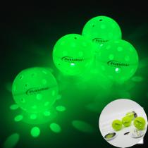 Light Up Pickleball Balls PickleStar Glow in The Dark, pacote com 4 Light Up Pickleball Balls PickleStar Glow in The Dark, pacote com 4