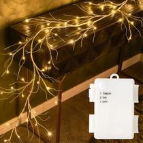 Lighted Birch Garland Fudios 48 LED Fairy Lights 6 pés com temporizador
