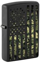 Lighter Zippo Camouflage Bandeira dos Estados Unidos Black Matte 80983 Lighter Zippo Camouflage Bandeira dos Estados Unidos Black Matte 80983