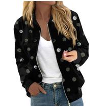 Lightning Deals Of Today Prime, jaqueta de chuva feminina plus size casual com estampa floral, jaquetas bomber com zíper, casacos 2024, moda outono e inverno, blusão, roupa leve com bolsos (preto C, grande) Lightning Deals Of Today Prime, jaqueta de chuva feminina plus size casual com estampa floral, jaquetas bomber com zíper, casacos 2024, moda outono e inverno, blusão, roupa leve com bolsos (preto C, grande)
