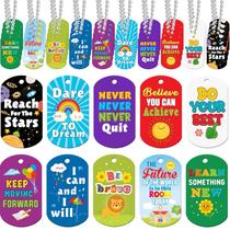 Liliaafar Dog Tags 60 Unidades Motivacionais em Acrílico 5 x 3 cm