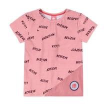Lilica Blusa Manga Curta Estampada Rosa