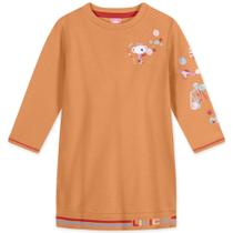 Lilica Vestido Manga Longa Moletom Laranja