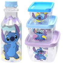 Lilo & Stitch Kit Infantil Porta Lanche Garrafa e Potes