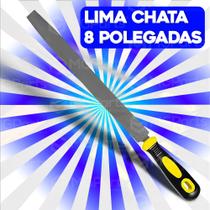 Lima Chata 8 Polegadas Profissional Aço Reforçado Cabo Emborrachado Molar Enxada Foice Facão
