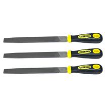 Lima Chata Murça Fino 8 Polegadas Em Aço Carbono Com Cabo Emborrachado KIT 3 Limas Lima Chata Murça Fino 8 Polegadas Em Aço Carbono Com Cabo Emborrachado KIT 3 Limas