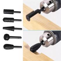 Lima Rotativa 1/4 Pol Grosa Jogo Com 5 Peças Para Furadeira