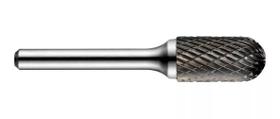 Lima Rotativa Cilíndrica Metal Duro 10mm Abaulada Haste 1/4