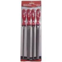 Limas Mecânica Bastarda Com Cabo Jogo Com 4 Peças Rocast 8 Limas Mecânica Bastarda Com Cabo Jogo Com 4 Peças Rocast 8
