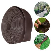 Limitador de Grama Plástico Flexível Marrom 50m para Jardim e Paisagismo Portão