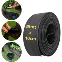 Limitador de Grama Plástico Flexível Preto 25m para Jardim e Paisagismo Separador Limitador de Grama Plástico Flexível Preto 25m para Jardim e Paisagismo Separador