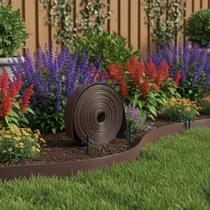 Limitador de Grama Plástico Marrom 25m para Jardim e Paisagismo Flexível Portões Limitador de Grama Plástico Marrom 25m para Jardim e Paisagismo Flexível Portões