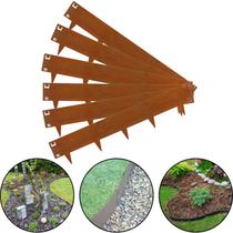Limitador Metálico Flexível 25cm x 1mt x 1,5mm Ferrugem 6 Pç