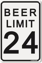 Limite de cerveja Sign Toothsome Studios 12 x 8 Tin Funny Traffic Limite de cerveja Sign Toothsome Studios 12 x 8 Tin Funny Traffic