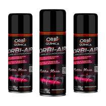 Limpa Ar Condicionado Higienização Automotiva Aroma Carro Novo Kit com 3 - Orbi Química Limpa Ar Condicionado Higienização Automotiva Aroma Carro Novo Kit com 3 - Orbi Química