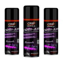 Limpa Ar Condicionado Higienização Automotiva Aroma Lavanda Kit com 3 - Orbi Química Limpa Ar Condicionado Higienização Automotiva Aroma Lavanda Kit com 3 - Orbi Química