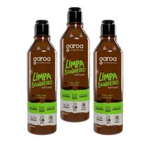 Limpa Banheiro Garoa Natural Vegano Capim Limão 600ml Kit 3