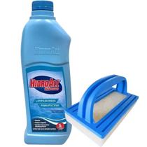 Limpa Bordas Piscina + Esponja Hidrosan 1 Litro Hidroall Limpa Bordas Piscina + Esponja Hidrosan 1 Litro Hidroall