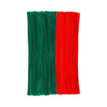 Limpa-Cachimbo De Natal Vermelho, Verde E Branco 150 Peças Hastes De Chenille Para Artesanato DIY E