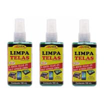 Limpa Celular Tv Monitor Celular Notebook Com Alcool 100ml 3 Und