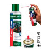 Limpa Contato Elétrico Multiuso em Spray 300ml Chemicolor Limpa Desoxida Aparelhos Eletrônicos