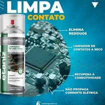 Limpa Contato Spray Secagem Rápida Alta Precisão Placas Eletrônicas Resíduo Zero 300ml Etaniz