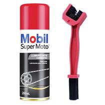 Limpa Correntes Mobil Super Moto + Escova de Limpeza