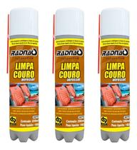 Limpa Couro Radnaq Bancos Calçados Sofás 300ml 03 Unidades