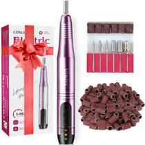 Limpa elétrica sem fio Nail Drill COSLUS para manicure roxa Limpa elétrica sem fio Nail Drill COSLUS para manicure roxa