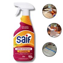 Limpa Estofado e Carpete 500ml Sofá Tapete Banco Carro Colchão Higienizador Remove Manchas Sujeira