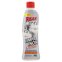 Limpa Inox Cremoso 400g Reax Remove Mancha Panelas Pias