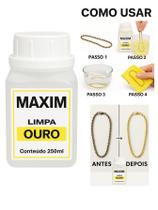 Limpa Jóias Ouro Puro 18K Platina Maxim 250Ml Grande Liquido