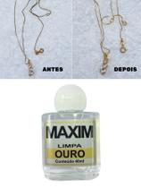 Limpa Jóias Verdadeiras Ouro Puro 18K Maxim 40Ml Branco