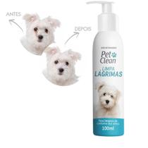 Limpa lagrimas para cães gatos cuidados com cachorro 100ml - Pet Clean
