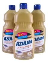 Limpa Laminado Taco Assoalho Azulim Lavanda 750ml Kit Com 3 Unidades