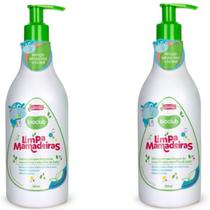 Limpa Mamadeiras Detergente Orgânico Desengordurante Bioclub Kit com 2 Limpa Mamadeiras Detergente Orgânico Desengordurante Bioclub Kit com 2