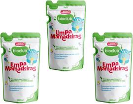 Limpa Mamadeiras Detergente Orgânico E Vegano Refil Kit 3 Bioclub