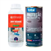 Limpa Mármore Granito 1 L + Total Proteção Hidro Óleo 900ml Limpa Mármore Granito 1 L + Total Proteção Hidro Óleo 900ml