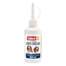 Limpa Orelha Higienizador Auricular Cães Sanol Dog 100Ml