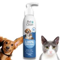 Limpa Orelhas Pet Clean - Limpador para cachorros e gatos 100g rende muito
