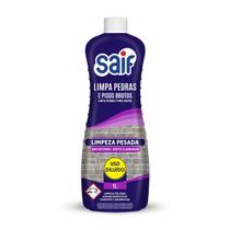 Limpa Pedras E Pisos Brutos Concentrado Saif 1L, Limpador De Piso Bruto E Pedras, Lilás, Limpeza Pesada Com Efeito Clare Limpa Pedras E Pisos Brutos Concentrado Saif 1L, Limpador De Piso Bruto E Pedras, Lilás, Limpeza Pesada Com Efeito Clare