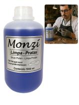 Limpa Prata 925 Monzi 1 Litro Grande 1000Ml Limpeza Jóia