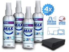 Limpa Telas Togmax 120ml Kit 4 Und - Spray Desengordurante