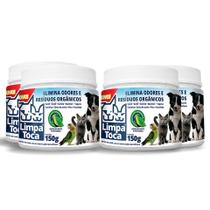 Limpa Tóca 150 g - Eliminador De Odores Pet - Tira cheiro de xixi - Kit com 4
