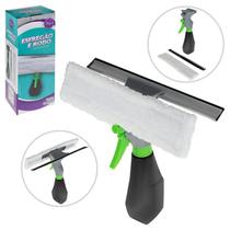 Limpa Vidro 3em1 Rodo Esponja Microfibra Borrifador Limpeza Espelho MOP