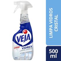 Limpa Vidro Eficaz Líquido Cristal Veja Vidrex Frasco 500Ml