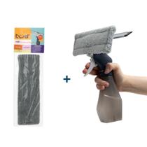 Limpa Vidros Spray 3em1 Borrifador Microfibra e Rodinho Reservatório 230ml +Microfibra Extra Tud