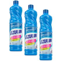 Limpador Azulim Azulejos Cerâmicas Rejuntes Lavanda 1L Kit 3 Limpador Azulim Azulejos Cerâmicas Rejuntes Lavanda 1L Kit 3